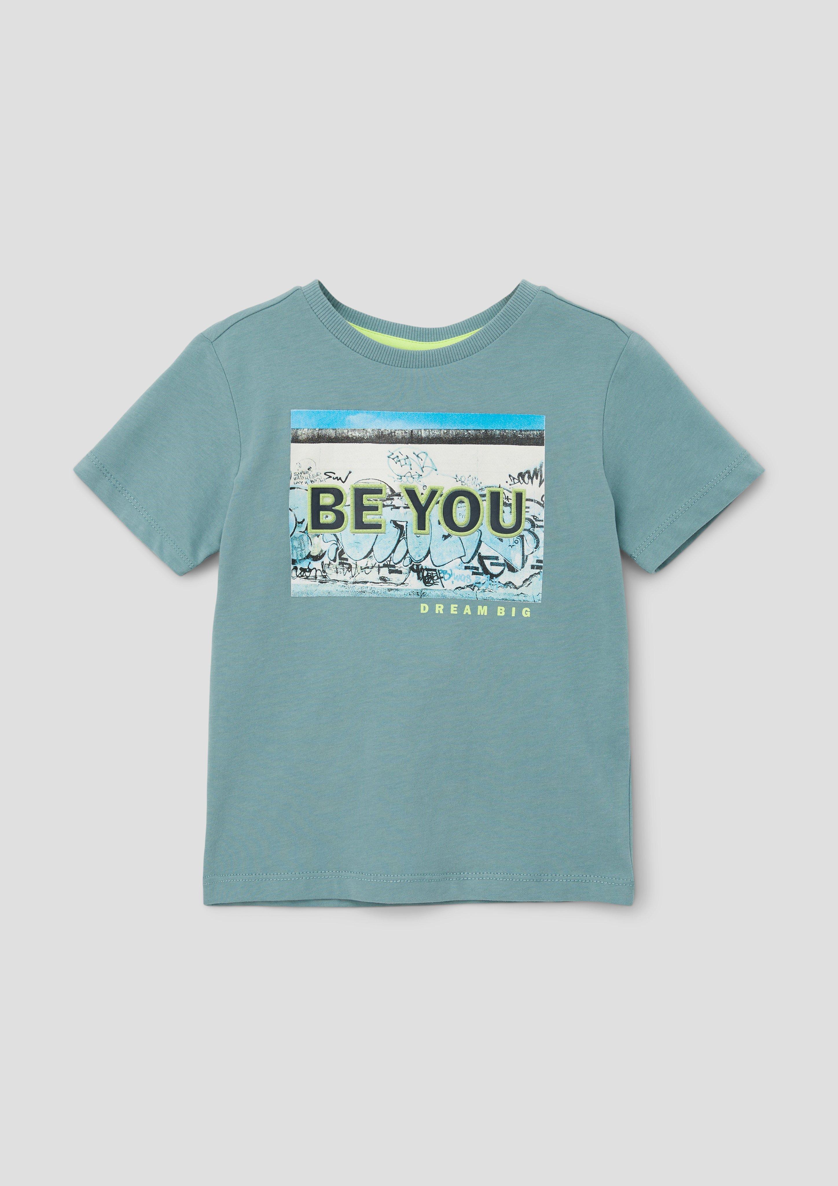T-Shirt mit gummiertem Print  2140422-6554