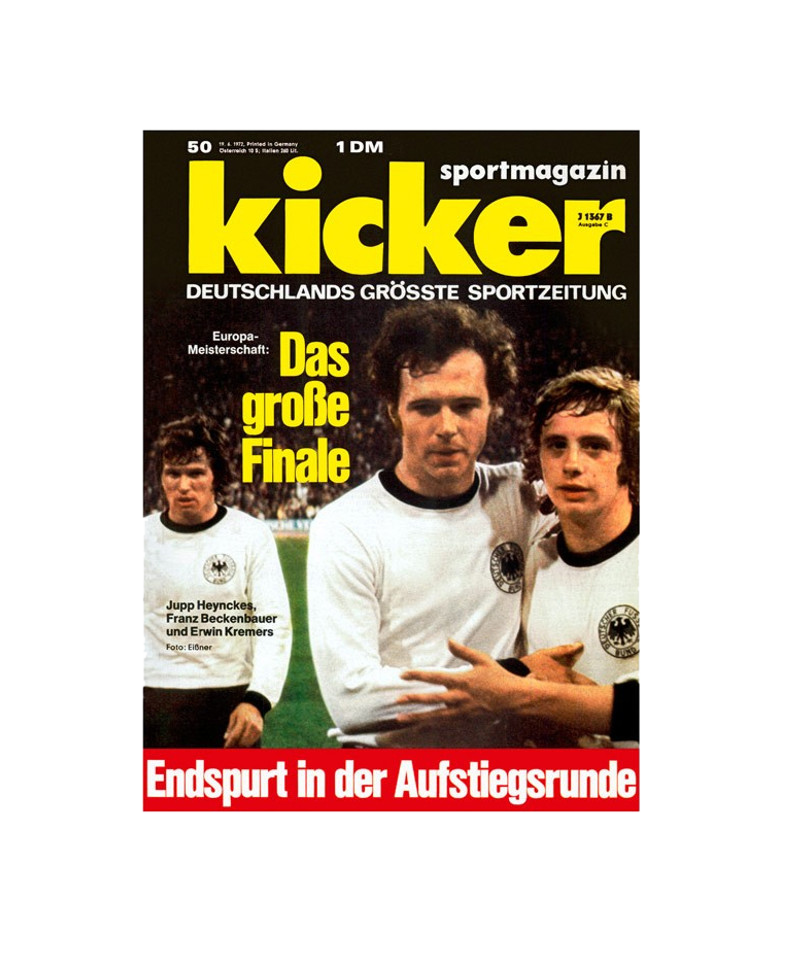 kicker Retro-Blechschild Titel 1972