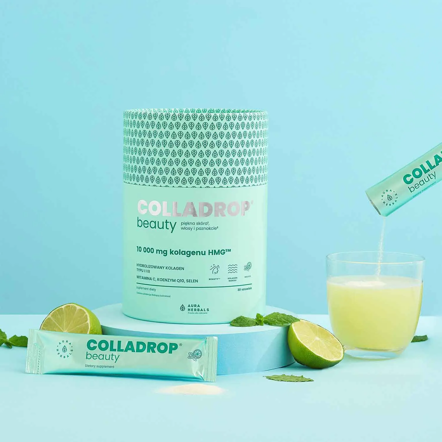 Colladrop Beauty Collagen HMG 10000 mg Φακελάκια Mojito