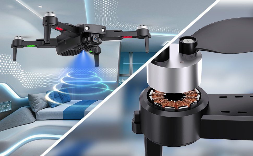Morlyrctooy Drohne (Auflösung von 3840 x 2160, GPS Drohne mit Kamera für Erwachsene 4K HD Camera Drone Auto Rückkehr)