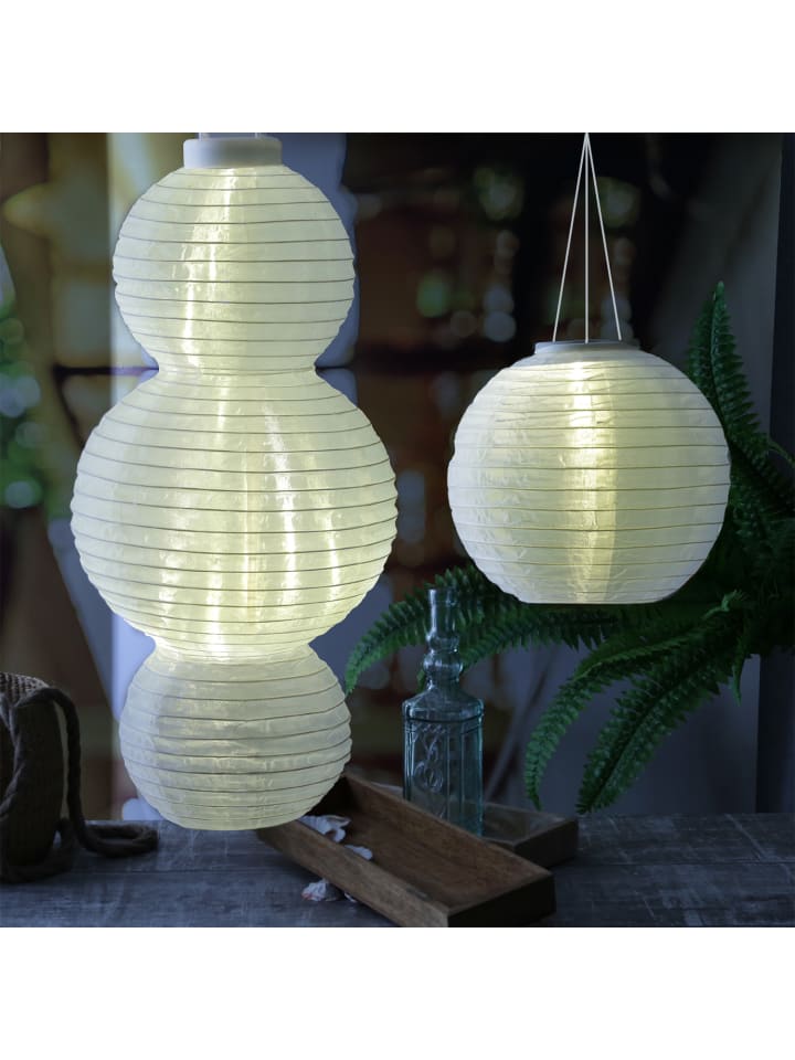 MARELIDA XL LED Solar Gartenlampion H: 60cm Lichtsensor in weiß günstig kaufen onesize