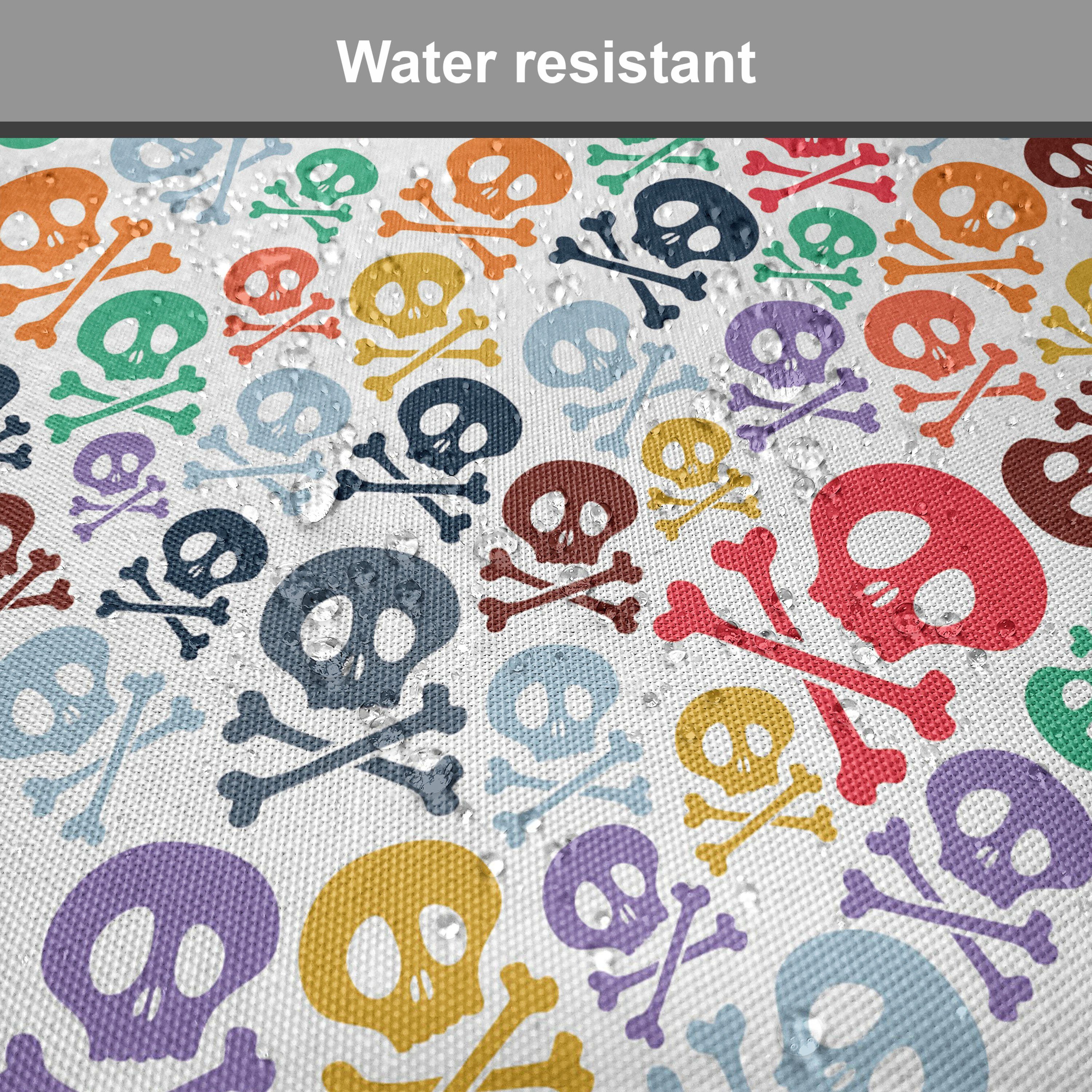 Abakuhaus Stuhlkissen Dekoratives wasserfestes Kissen mit Riemen für Küchensitze, Bunt Halloween Theme Schädel