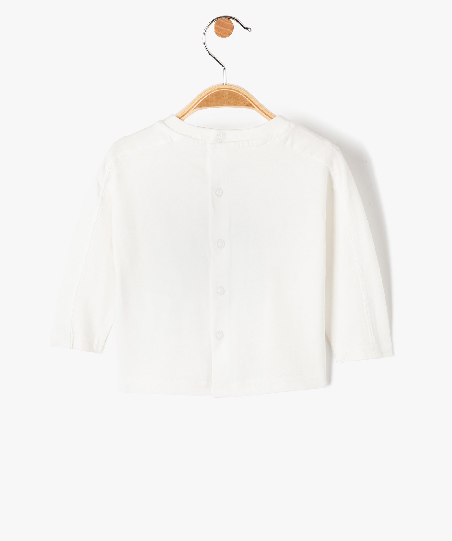 Tee-shirt bébé Garçon à manches longues avec motif blanc | GEMO