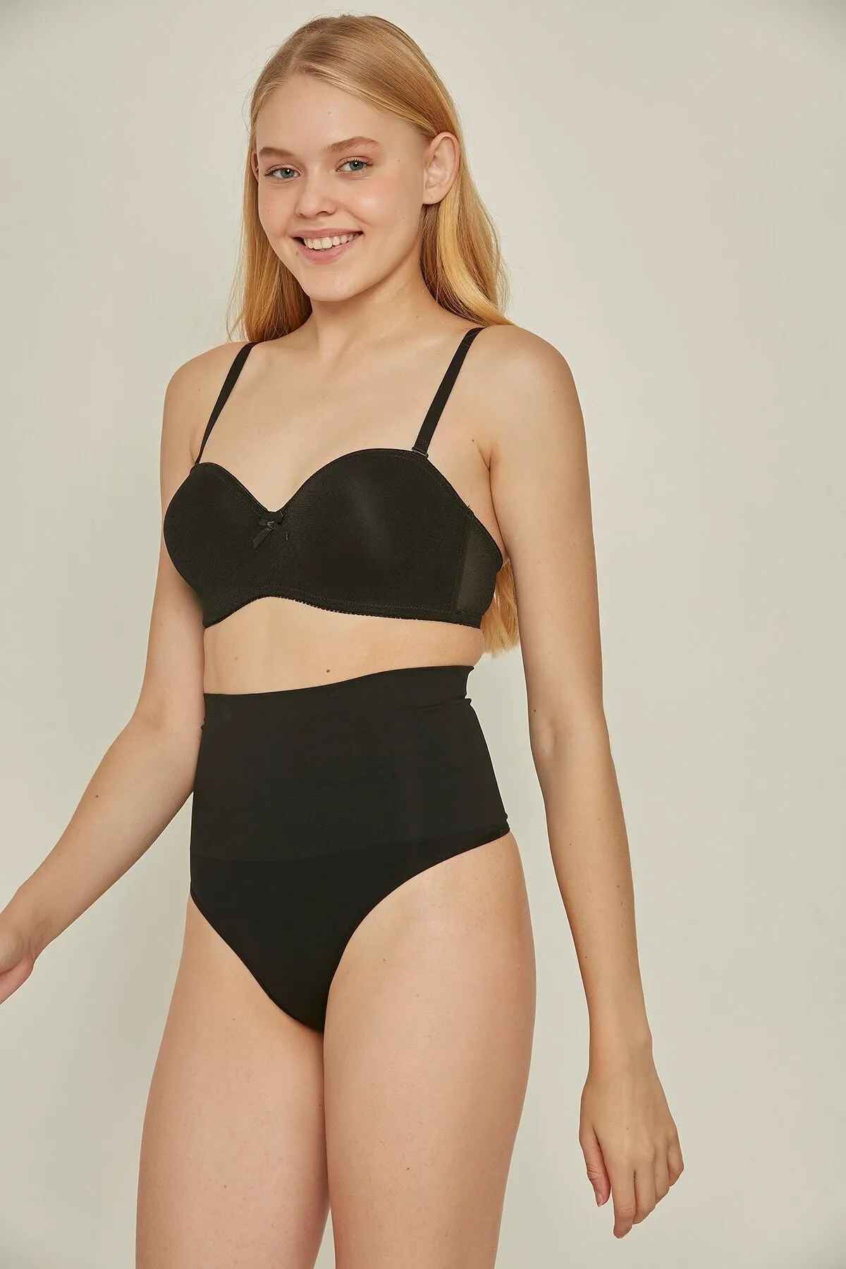 C&City  C12020 Doppelstring-Korsett Schwarz