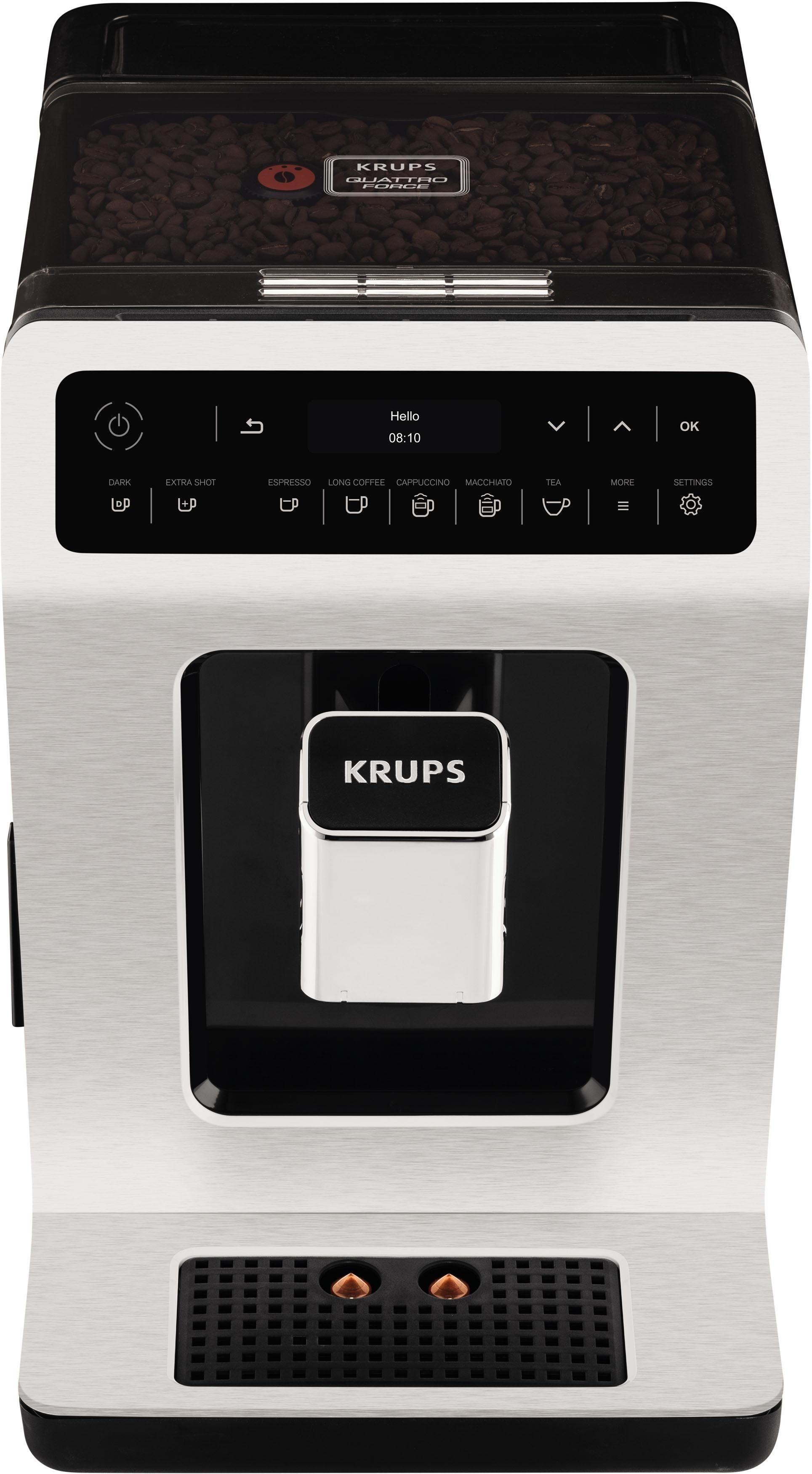 Krups Kaffeevollautomat EA891D Evidence, 12 Kaffee- und 3 Tee-Variationen, OLED-Display und Touchscreen