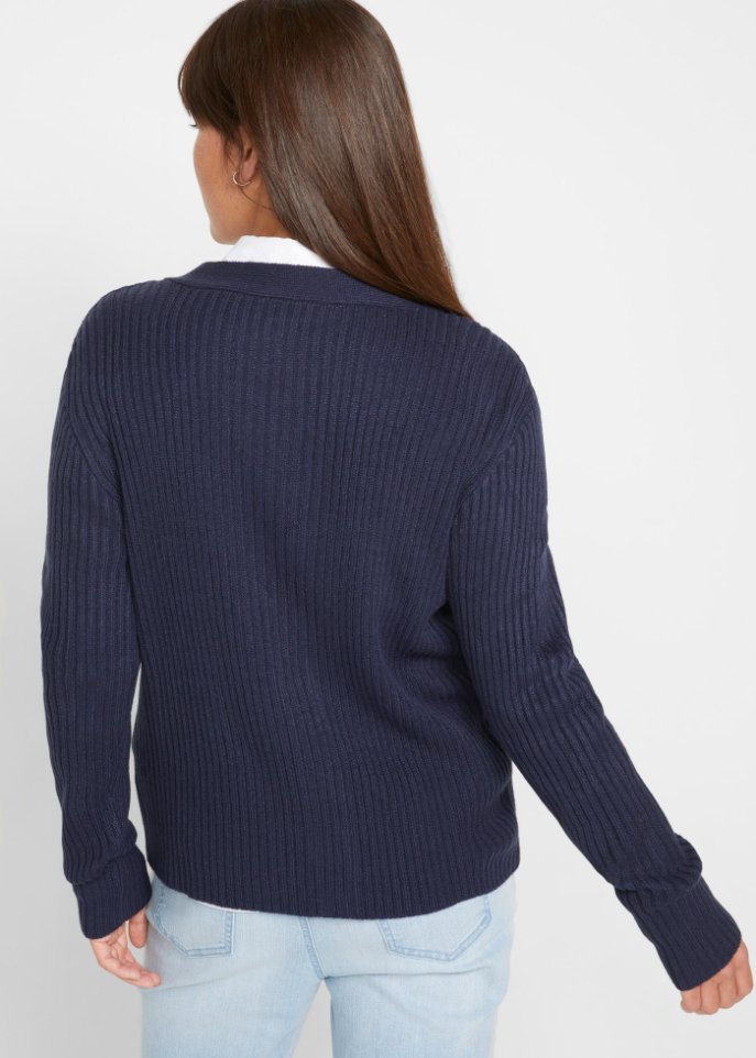Strickjacke im Boxy-Fit, kurz