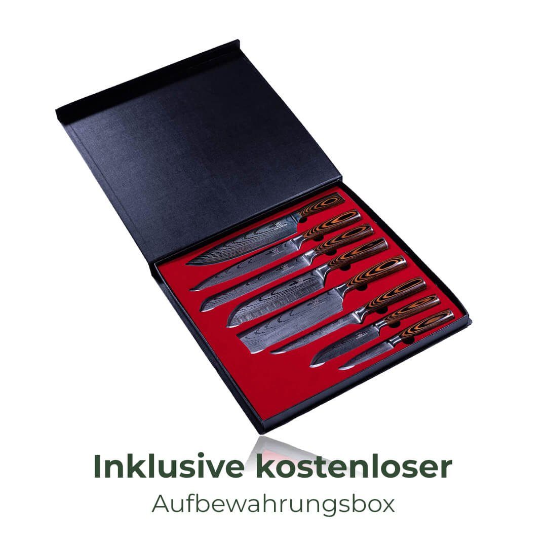 Küchenkompane Messer-Set Messerset mit magnetischem Messerblock - 8-teiliges Küchenmesser Set (2-tlg)