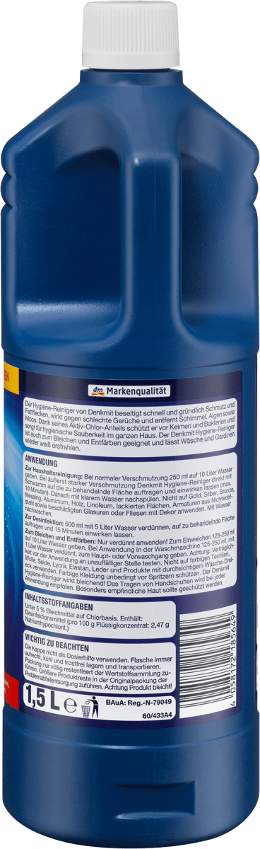 Hygienereiniger mit Aktiv-Chlor, 1,5 l