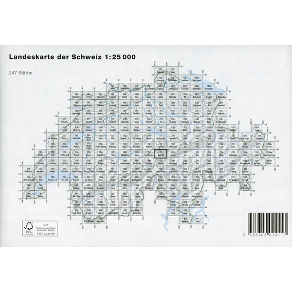 Swisstopo 1 : 25 000 Meiental - Wanderkarte