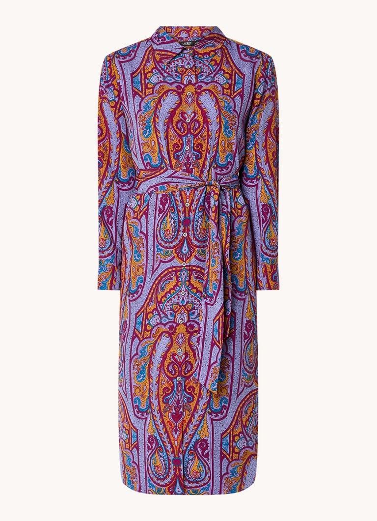 Ralph Lauren midi košuljasta haljina s paisley uzorkom i bočnim džepovima
