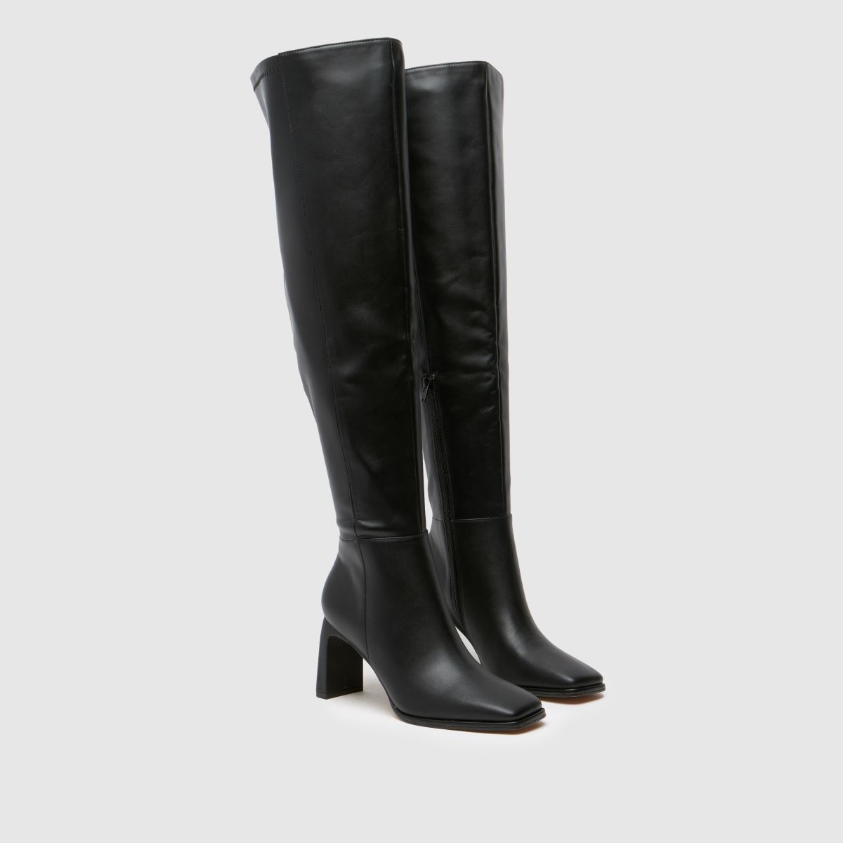 Schuh – Dulcie – Svarta stövlar med överkneemönster