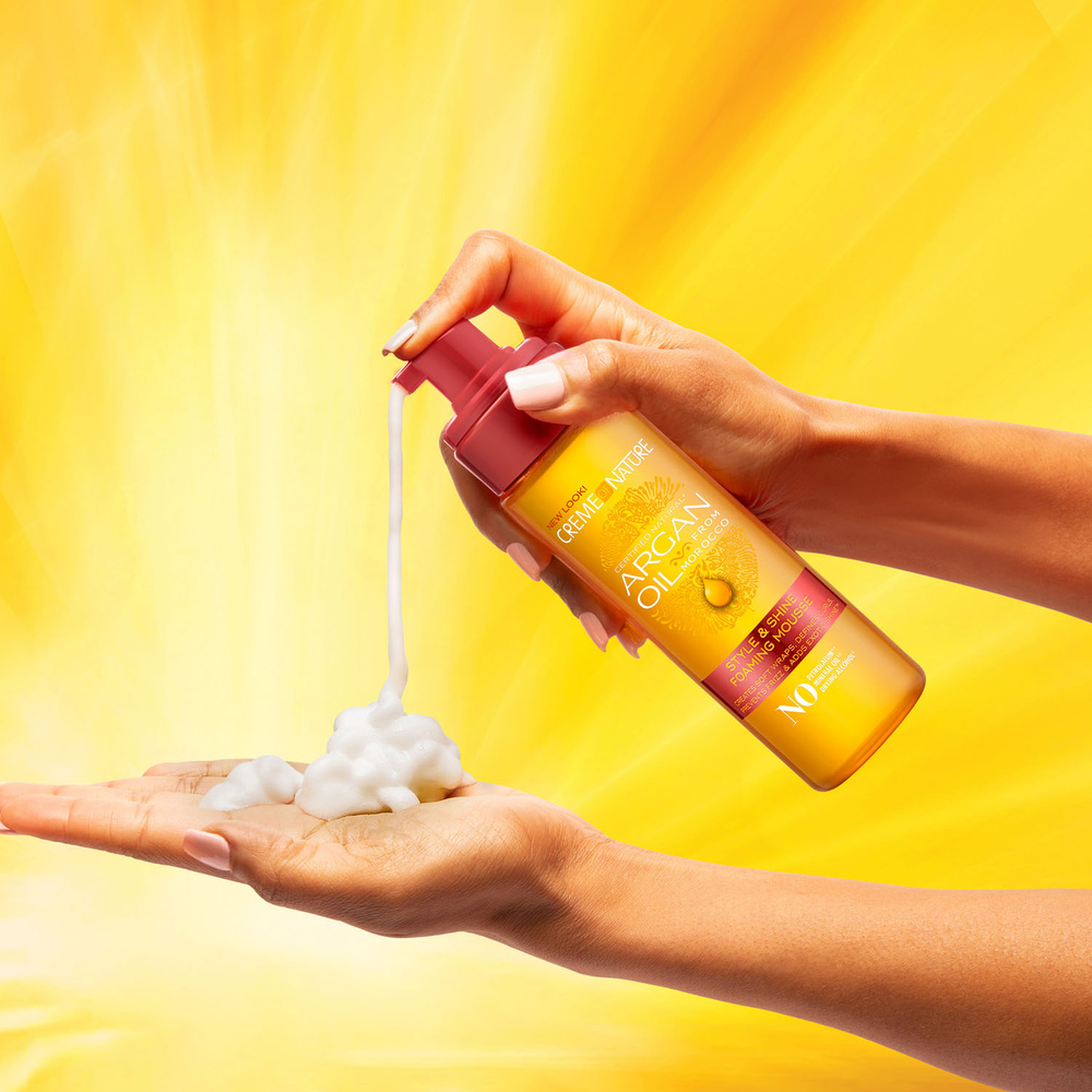 creme of nature MOUSSE STYLING - HUILE D'ARGAN DU MAROC SOIN