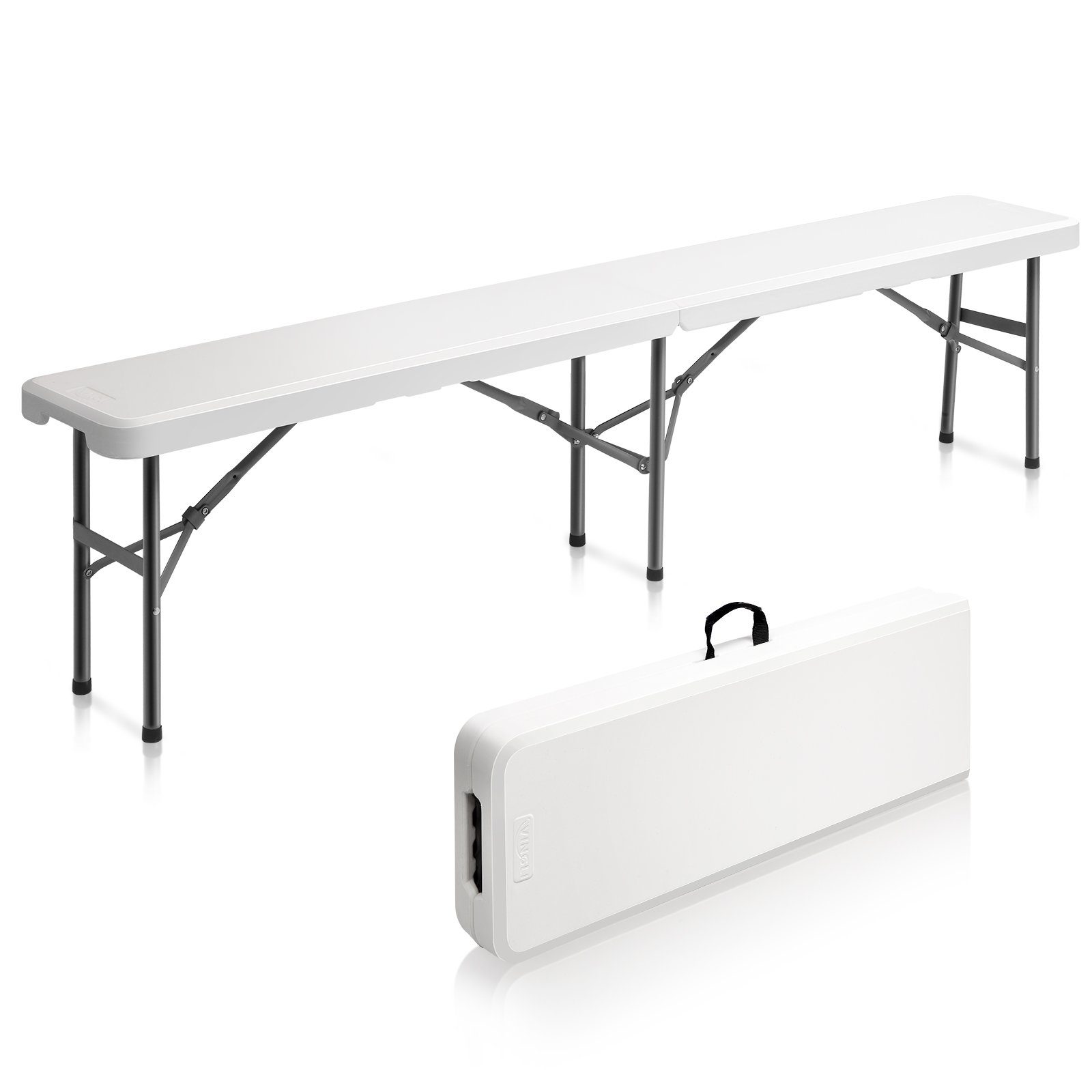 FCH Gartenstuhl, 2er Set Klappbank, Bierbank, Campingbank, 183 cm, 8 Personen