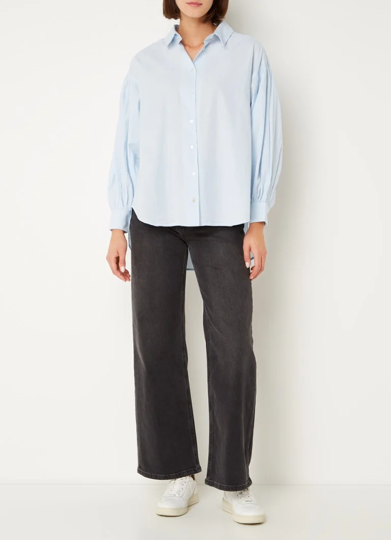 by-bar Sarah oversized blouse with puff sleeves