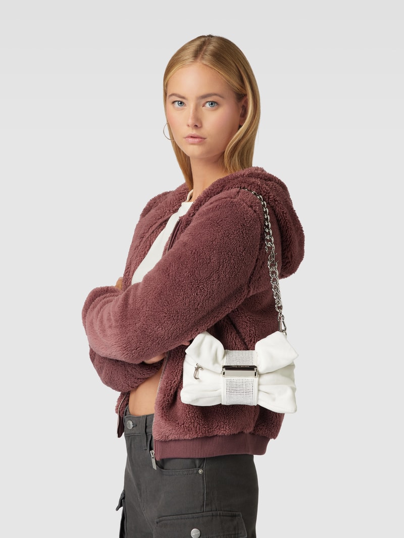 Handtasche mit Label-Detail Modell 'DAHLIA' in weiß