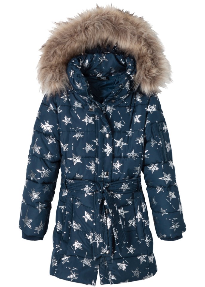 Mädchen Winterjacke mit Sternendruck