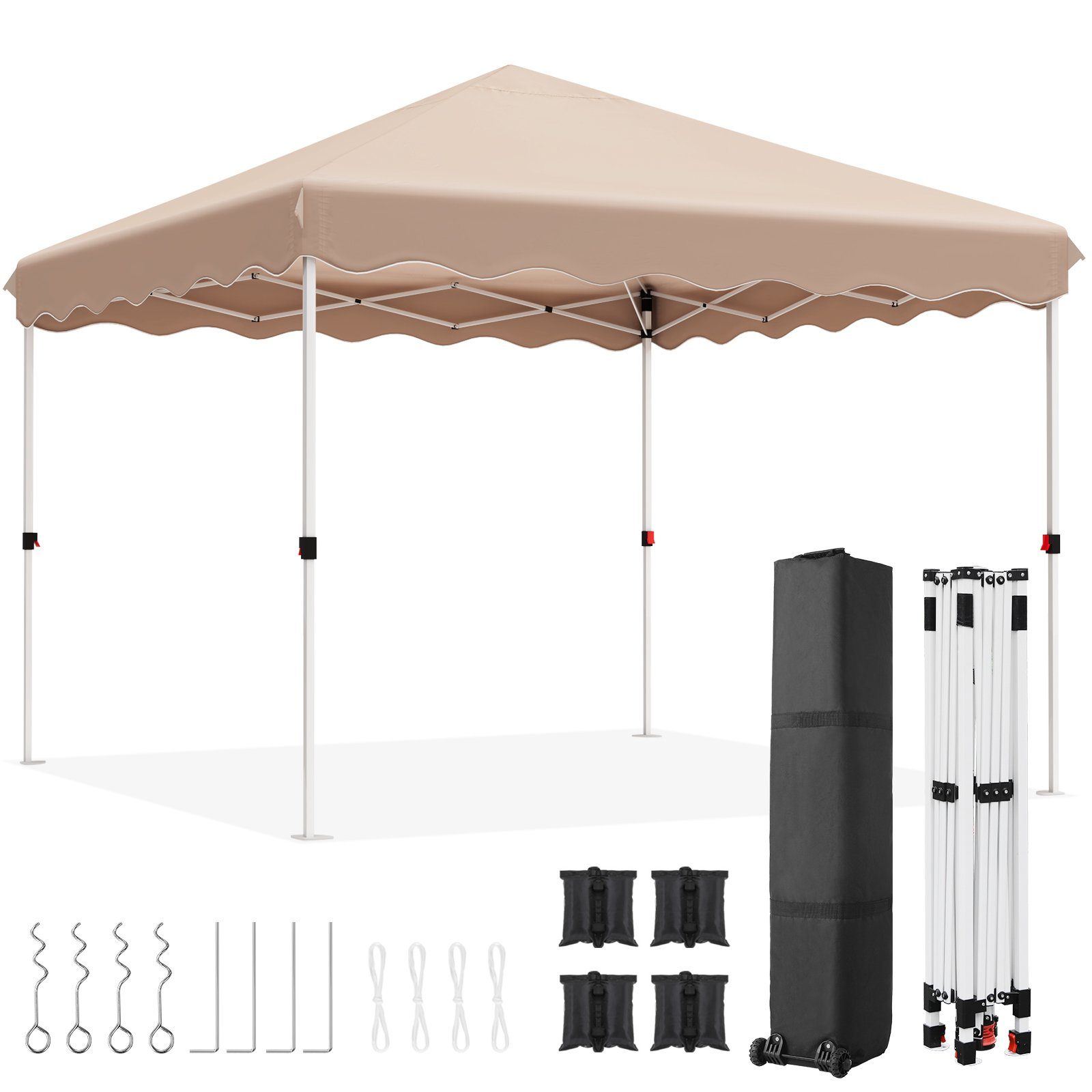 TLGREEN Faltpavillon Pavillon One Push Faltpavillon 3x3 Wasserdicht,UV Schutz 50+, One Push Installieren