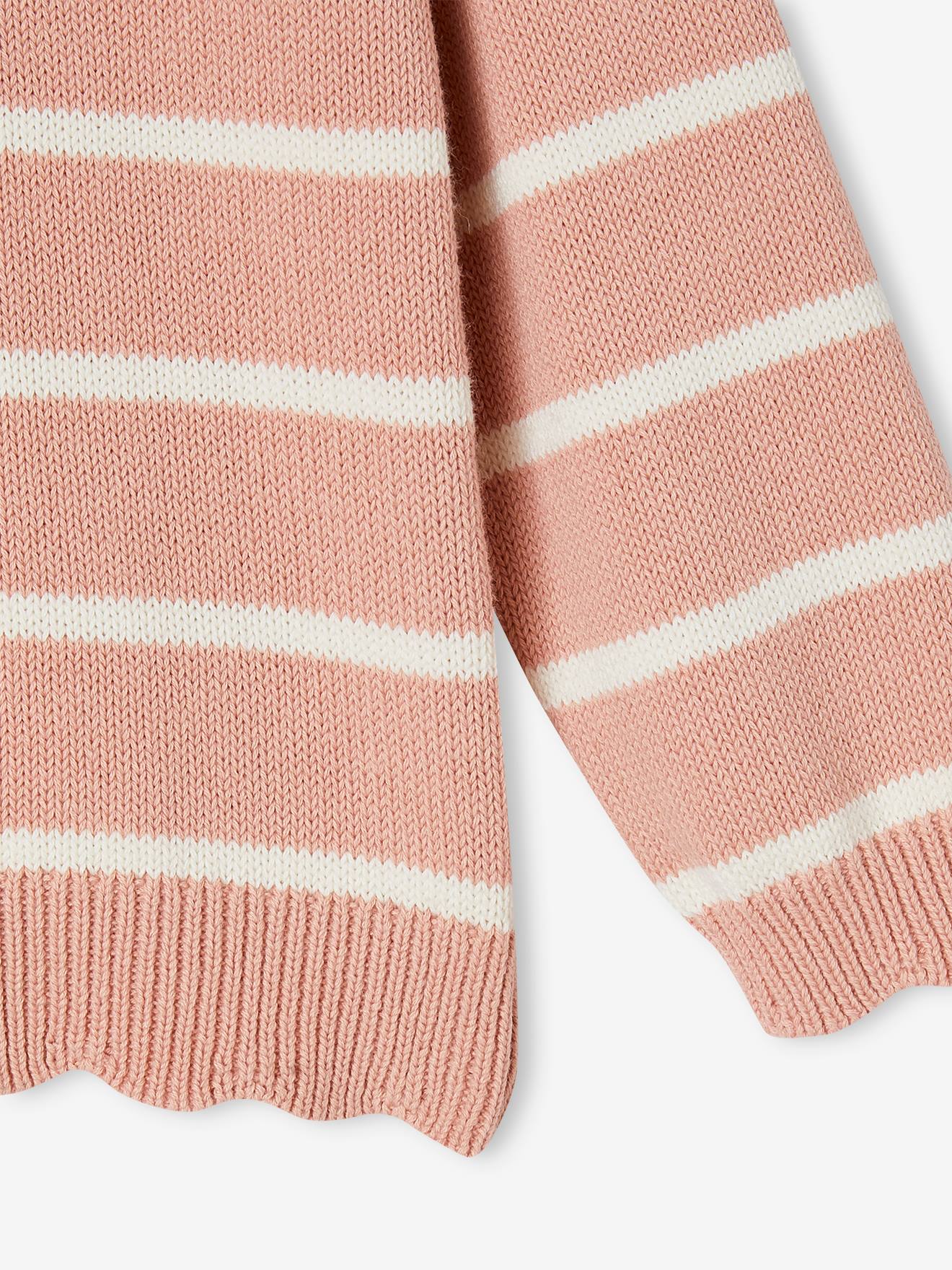 Pull marinière fantaisie fille marine
