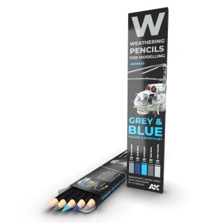 AK Grey & Blue Shading & Effects Pencil Set (5)