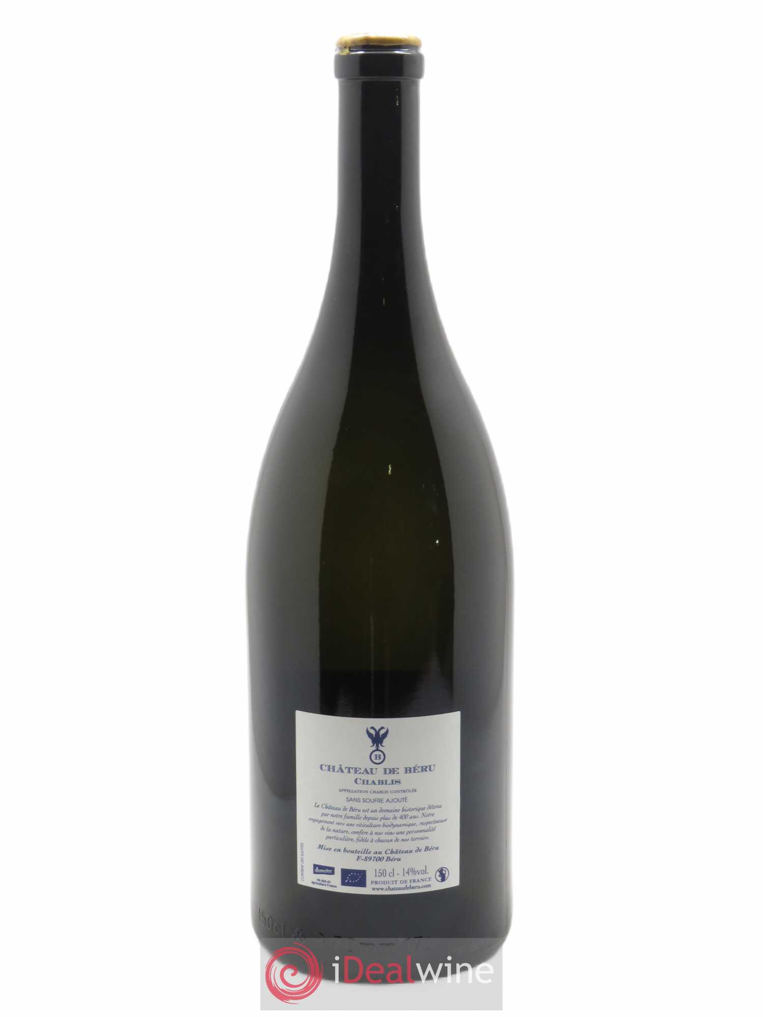 Chablis Côte aux prêtres Château de Béru  2019 - Lot de 1 Magnum