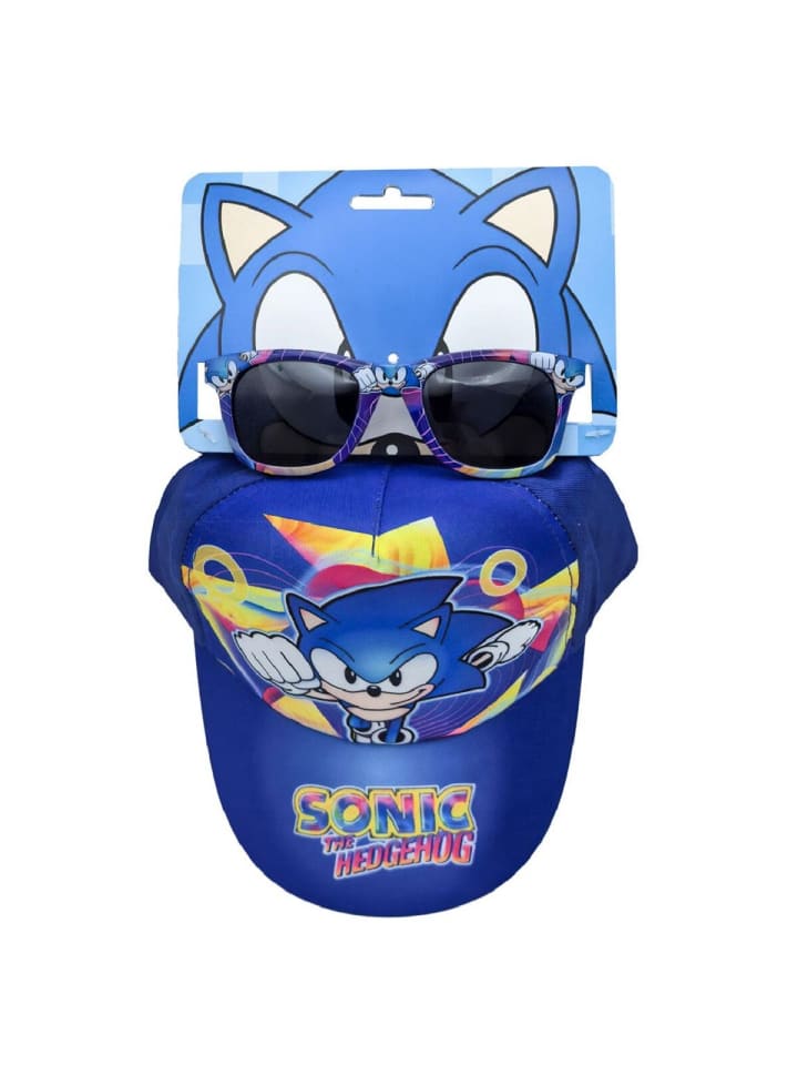 Sonic Sonic the Hedgehog Sommer-Accessoires – Cap & Sonnenbrille für Kinder in Blau günstig kaufen onesize