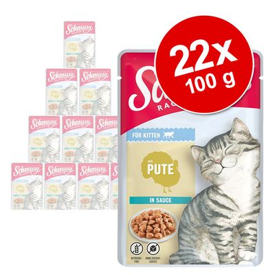 Schmusy Ragout Kitten in Sauce 22 x 100 g