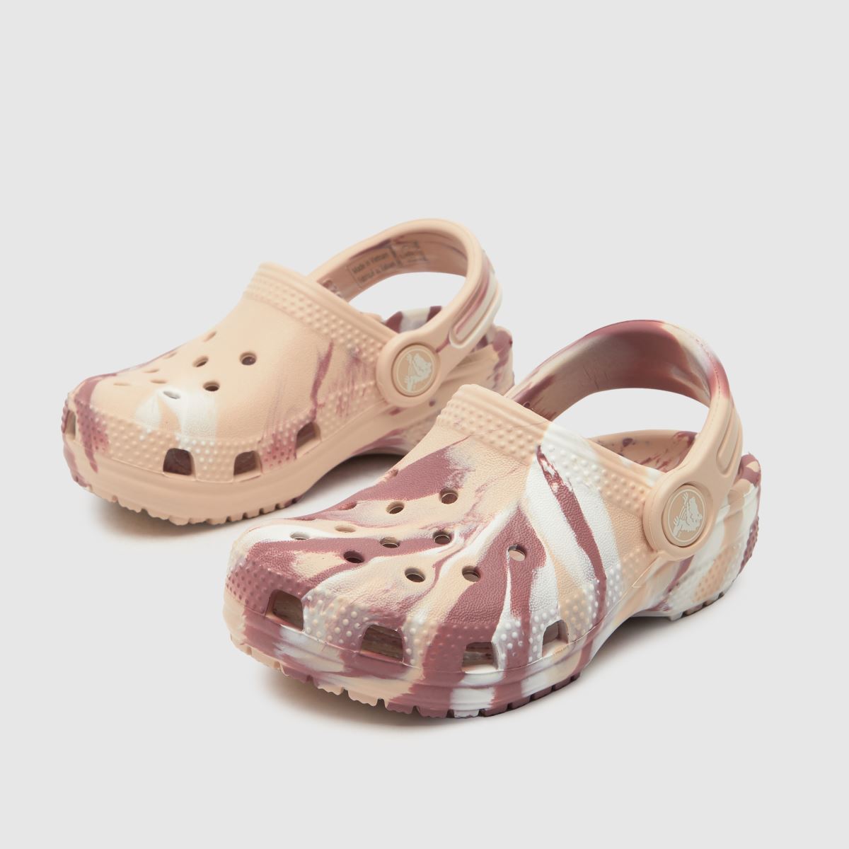 Crocs rózsaszín multi classic márványozott klumpa lány kisgyermek szandál