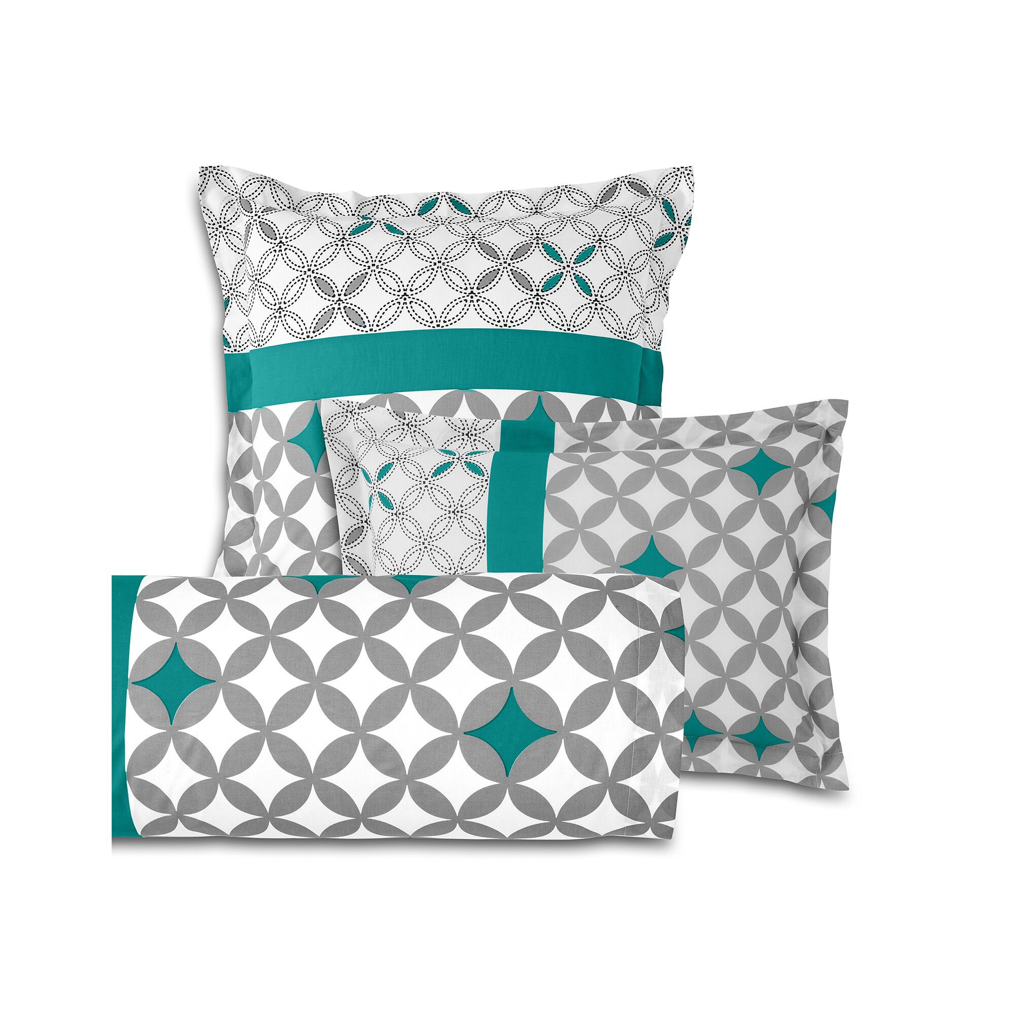 Linge de lit Marlow en coton à motifs géométriques
