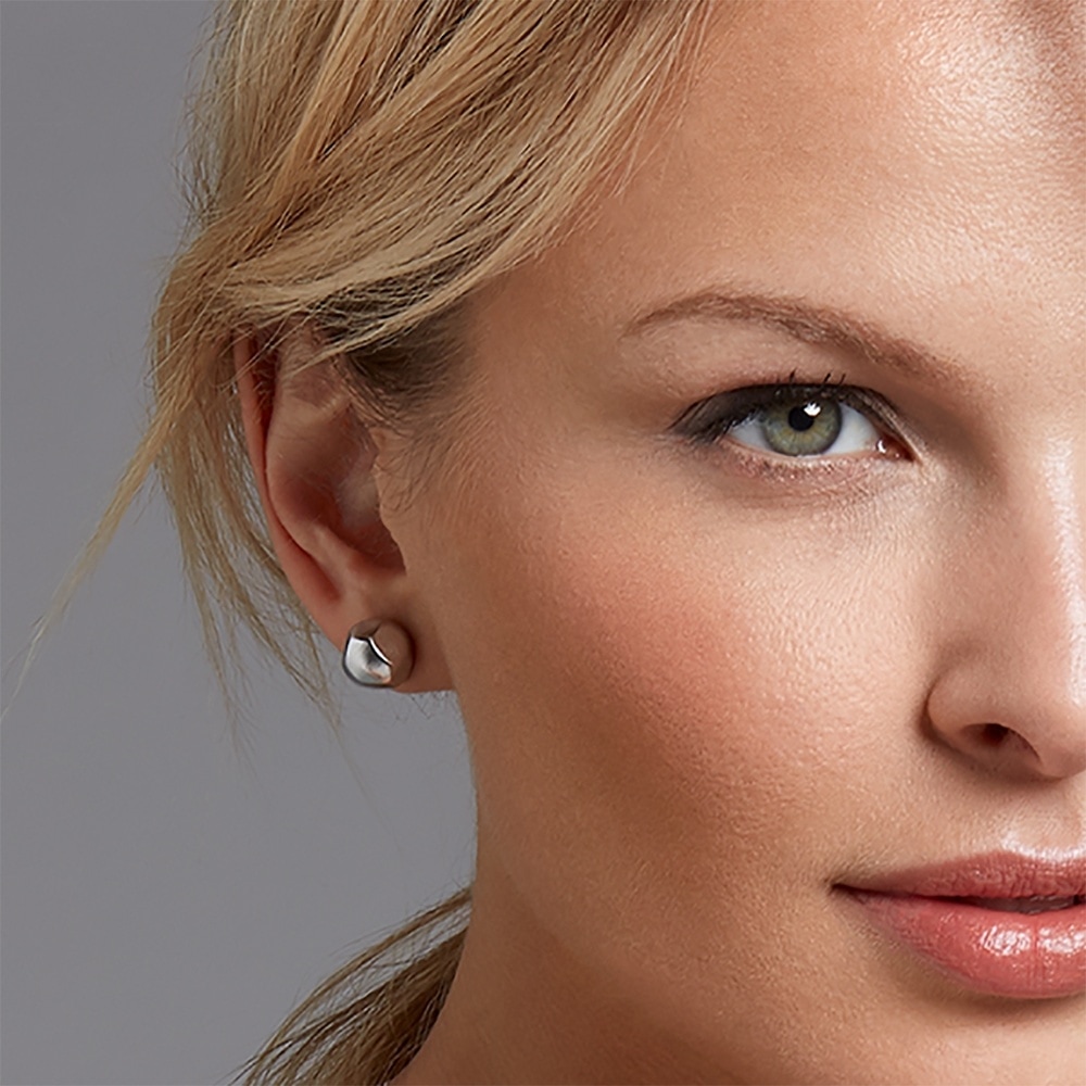 Pippa&Jean Puces d'oreille tendance Laiton en Argent Boucles d'oreilles