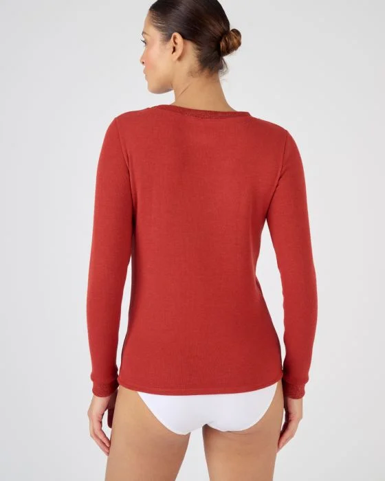 Sweat-shirt femme molleton gratté Thermolactyl Sensitive