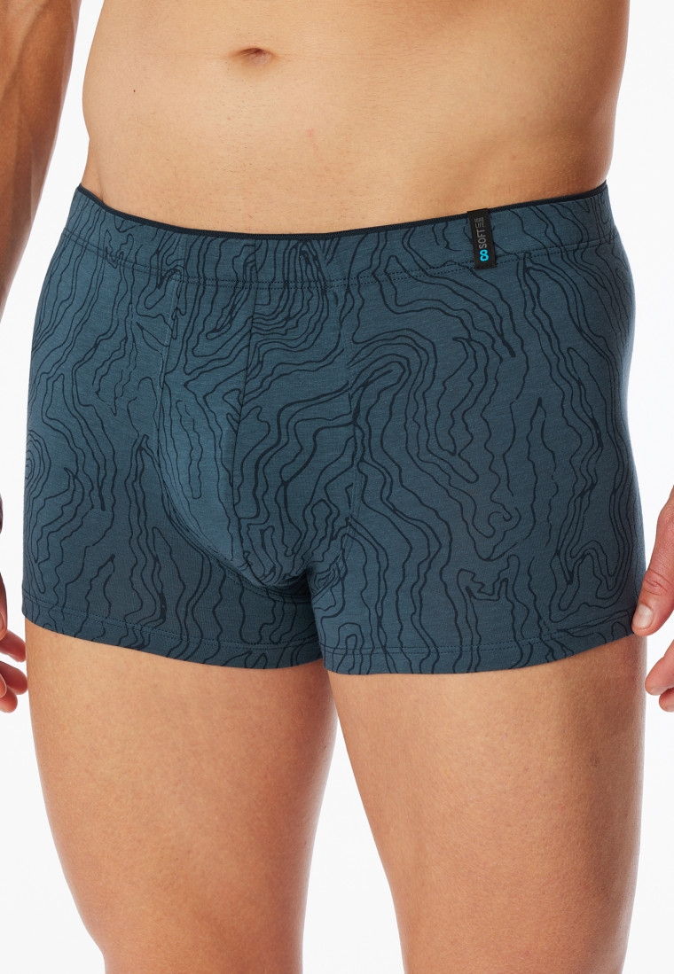 Shorts Modal gemustert dunkelblau - Long Life Soft