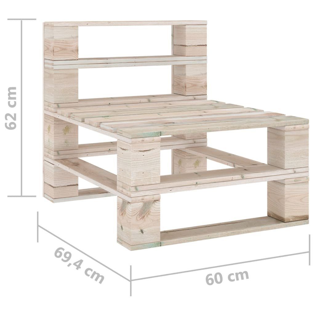 vidaXL Loungesofa Garten-Mittelsofa aus Paletten Kiefernholz Imprägniert, 1 Teile