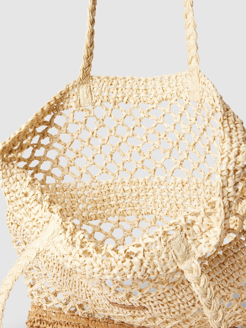 Handtasche mit Lochmuster Modell 'Mediteraz' in sand