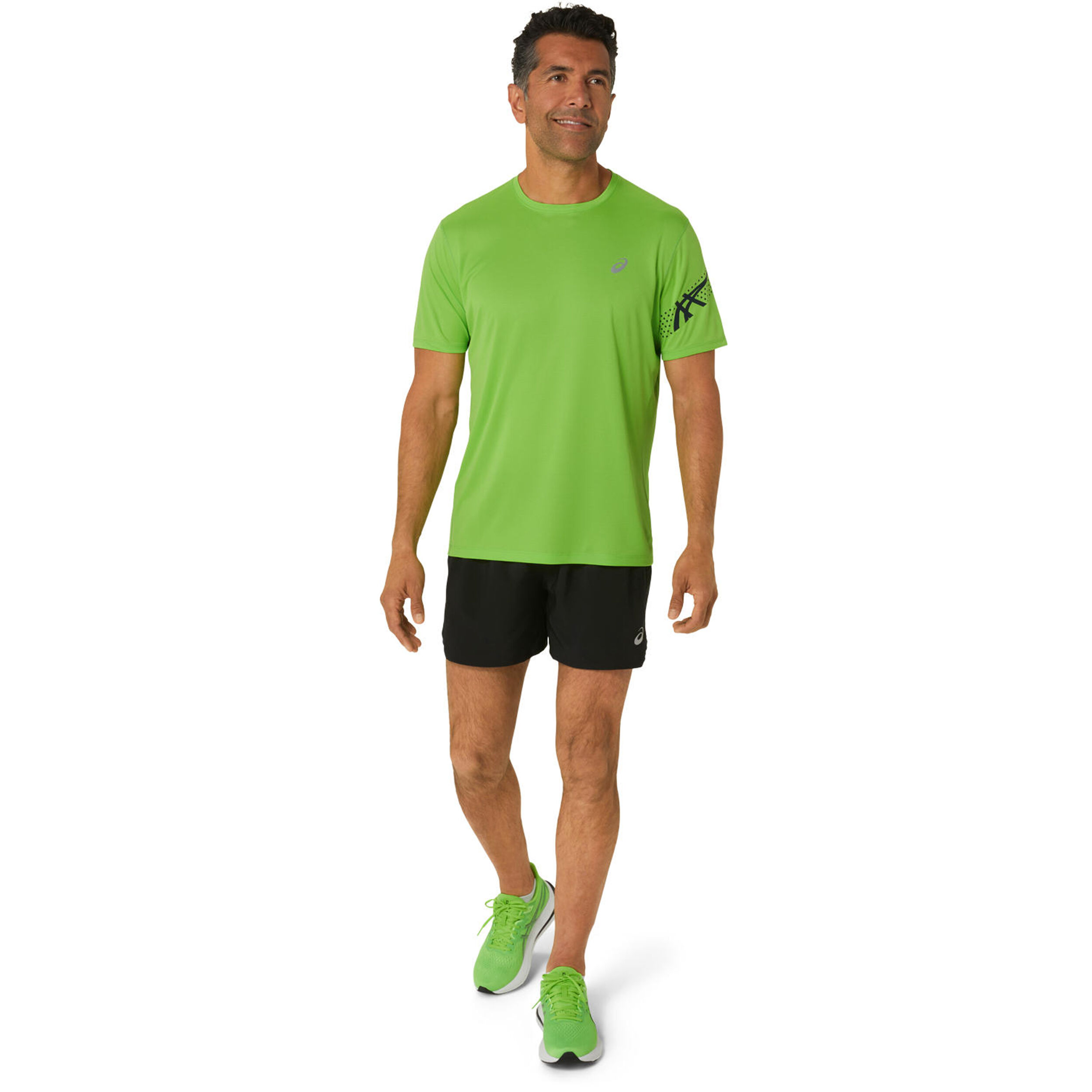 Icon Laufshirt Herren - Limette, Blau