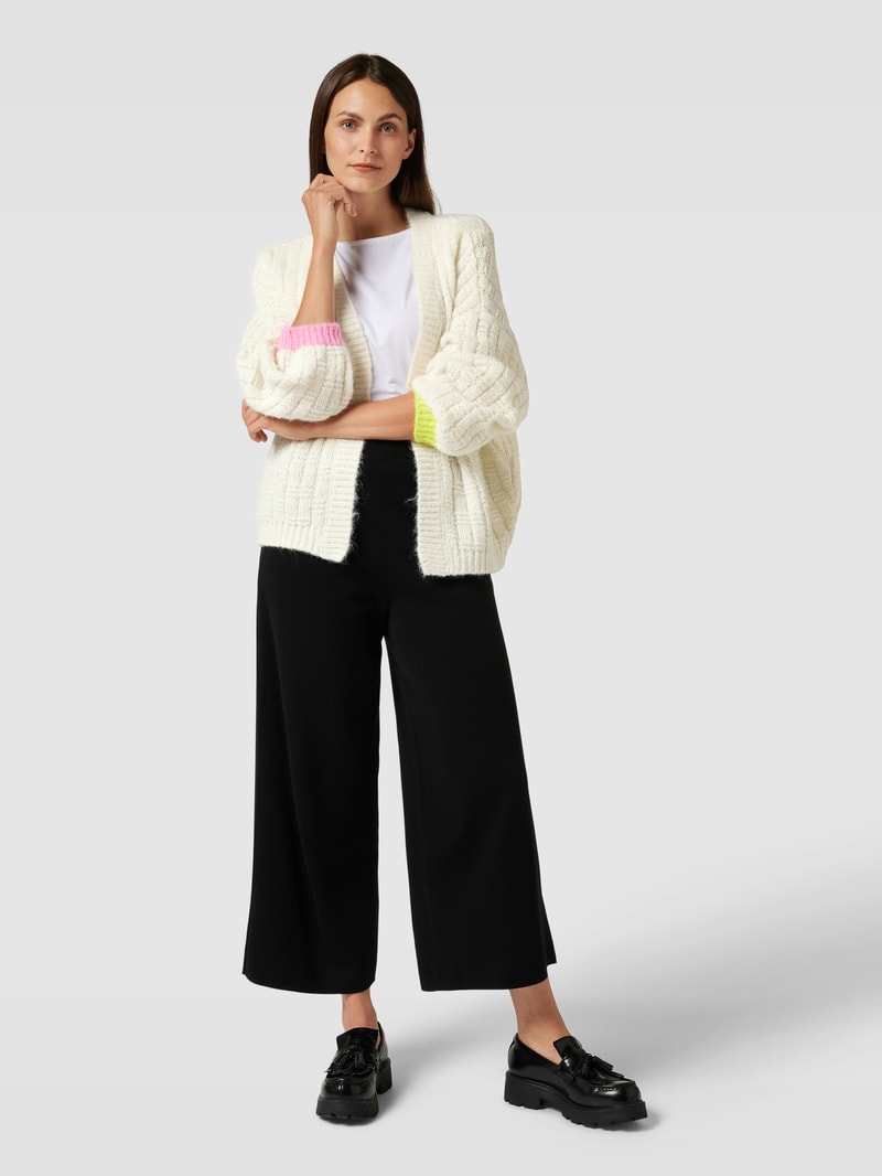 Strickcardigan mit Strukturmuster Modell 'INGRID' in offwhite