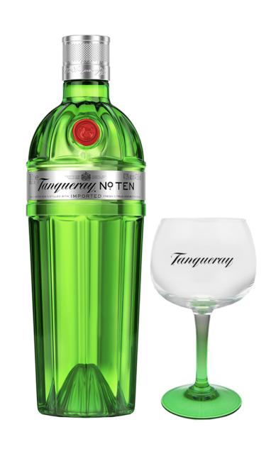 Tanqueray No. Ten Gin inkl. gratis Stielglas Tanqueray Gin 0,7 l·47,3 % vol