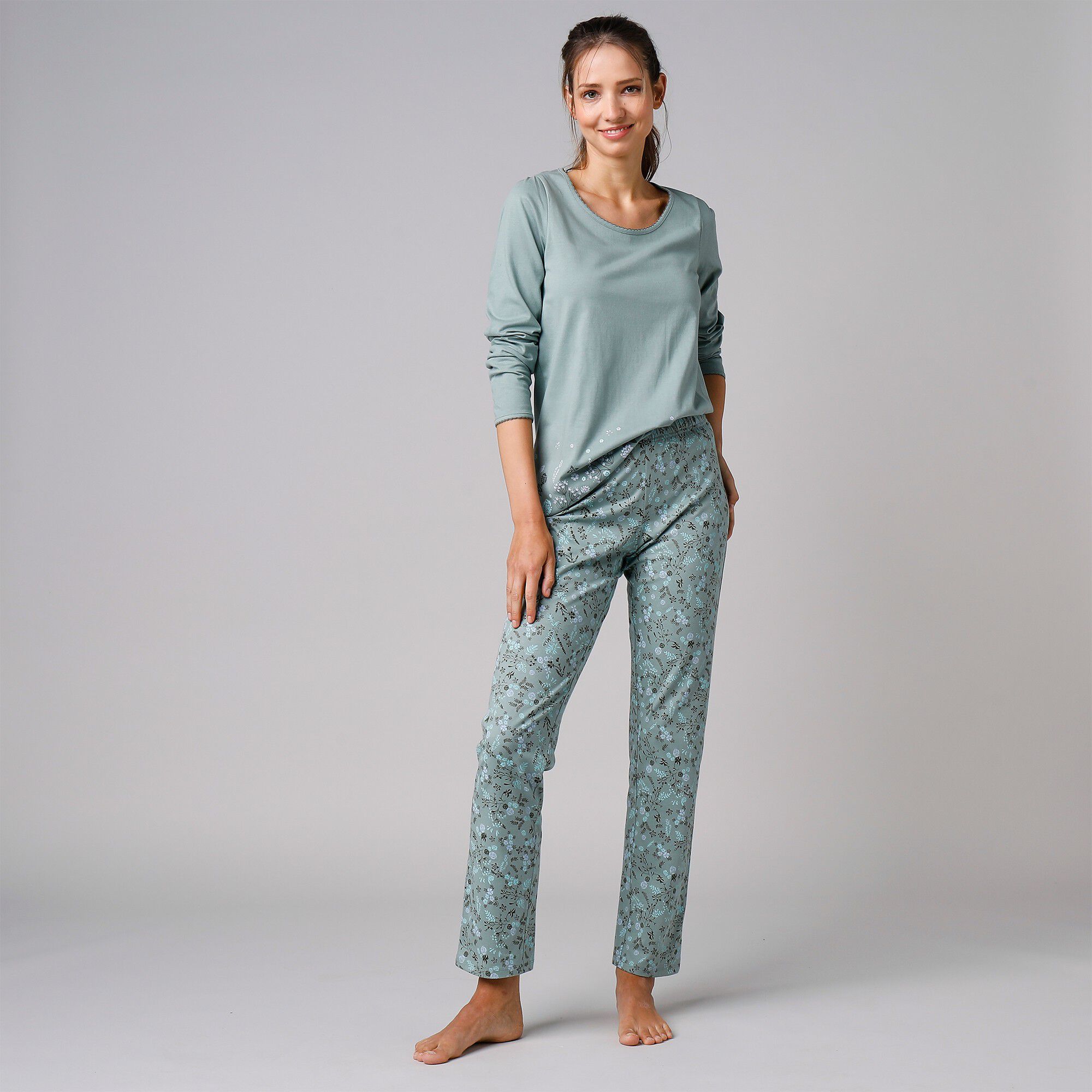 Pantalon de pyjama imprimé fleurs