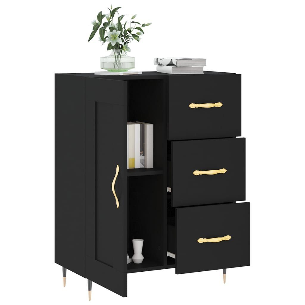 vidaXL Sideboard Sideboard Schwarz 69,5x34x90 cm Holzwerkstoff (1 St)