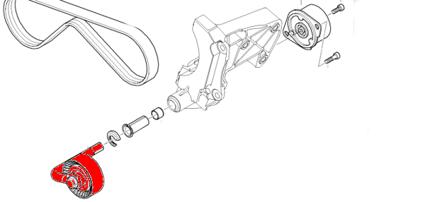 SNR Spannrolle mit Hebel BMW GA350.86 - ATU
