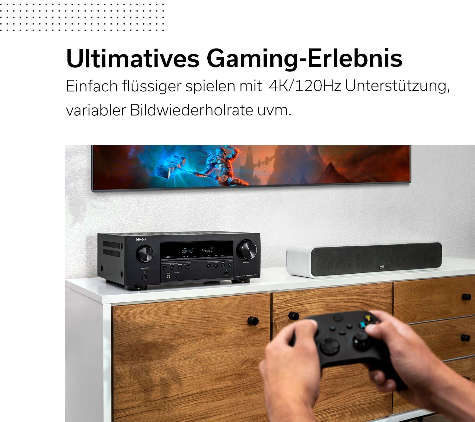 Denon AVR-S660H 8K- 5.2 Heimkinosystem (Bluetooth, LAN (Ethernet), WLAN)
