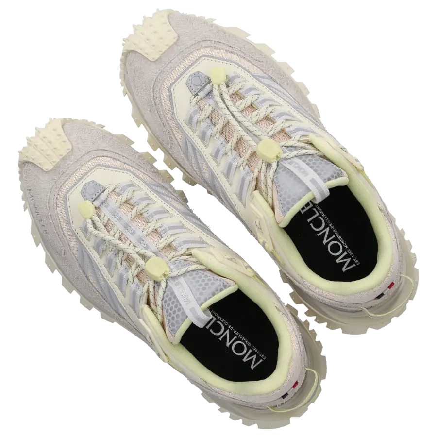 Moncler - Sneaker low TRAILGRIP Veloursleder Materialmix - grau