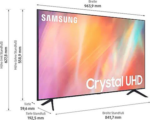 Samsung GU43AU7199U LED-Fernseher (108 cm/43 Zoll, 4K Ultra HD, Smart-TV, HDR,Crystal Prozessor 4K,Q-Symphony,Contrast Enhancer)