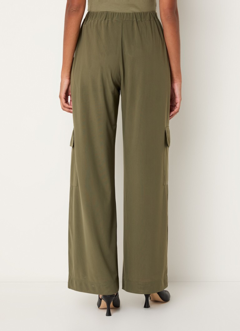 Pantaloni cargo cu talie înaltă și croi larg, Max & Co Leonida, cu buzunare laterale