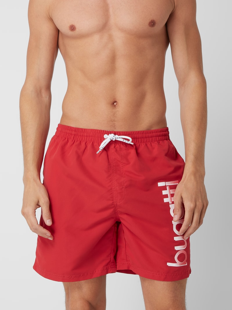 Badehose mit Logo in rot