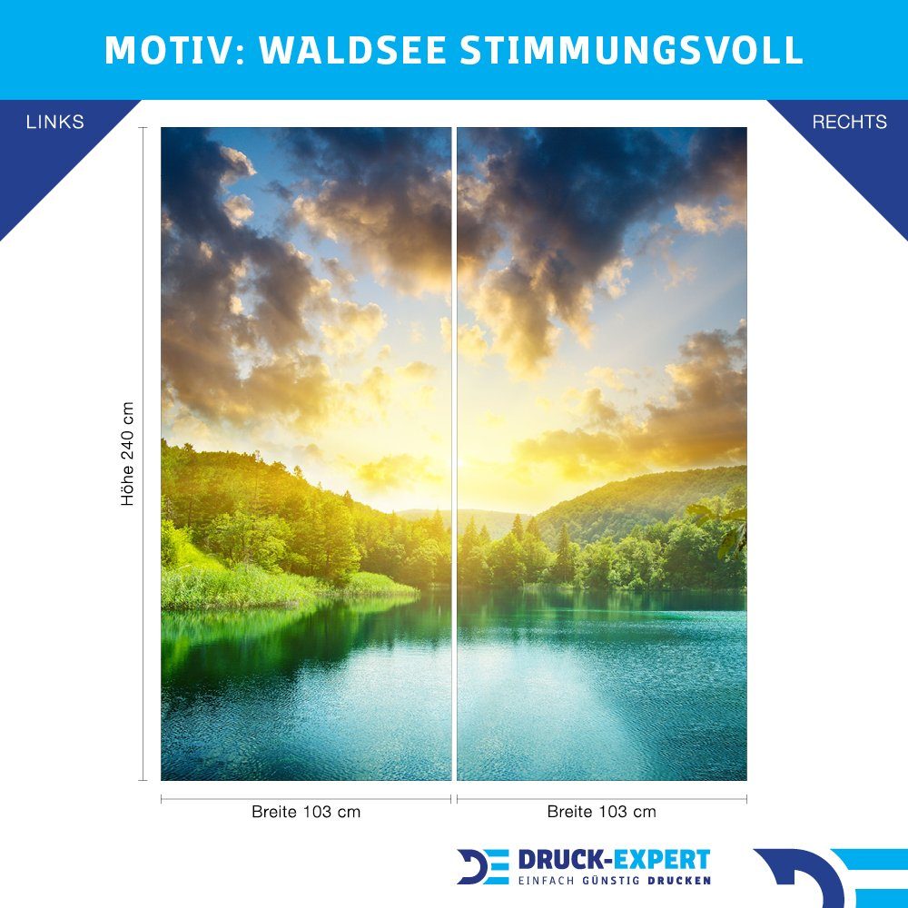 DRUCK-EXPERT Duschrückwand Premium Duschrückwand - langlebiger Fliesensticker aus 0,4 mm selbstklebenden Hart-PVC