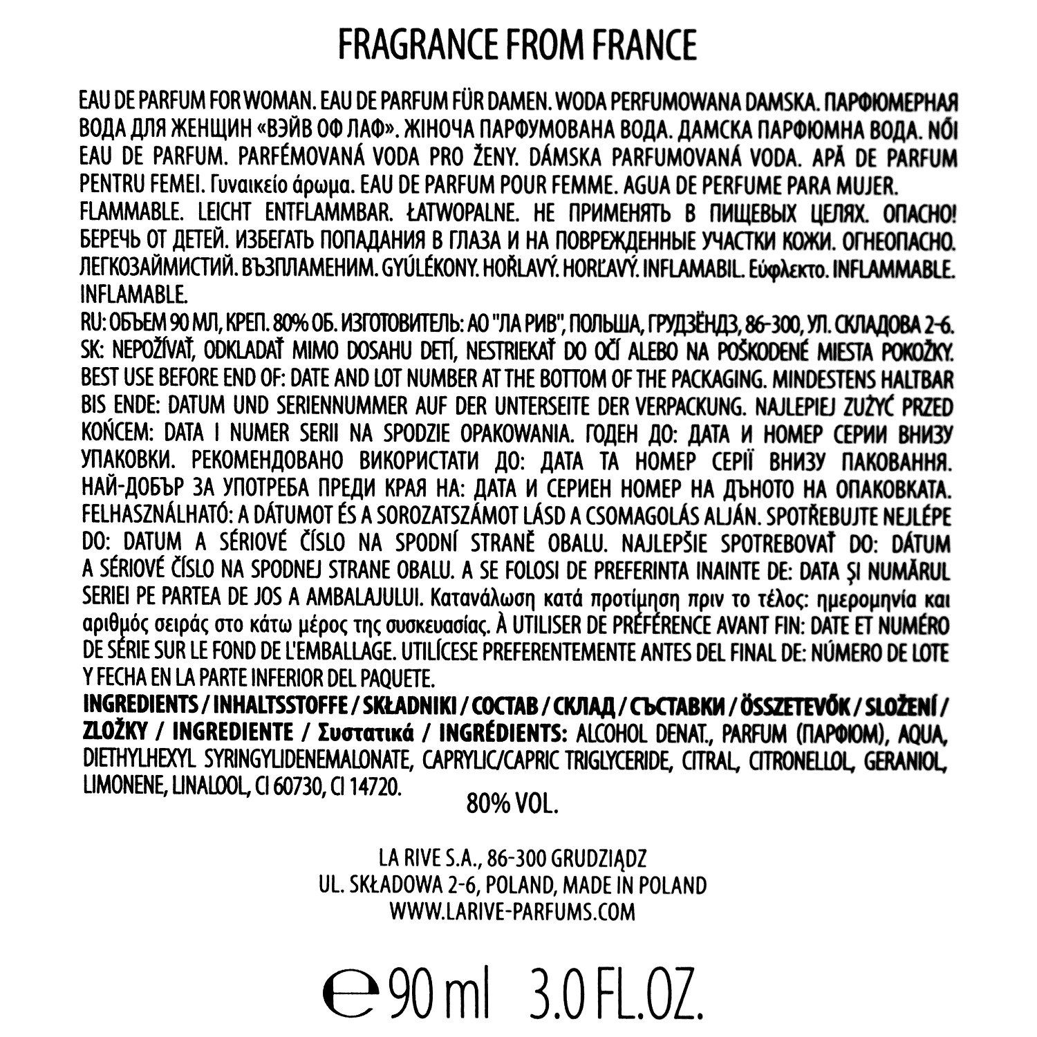 La Rive Eau de Parfum LA RIVE Wave of Love - Eau de Parfum - 90 ml