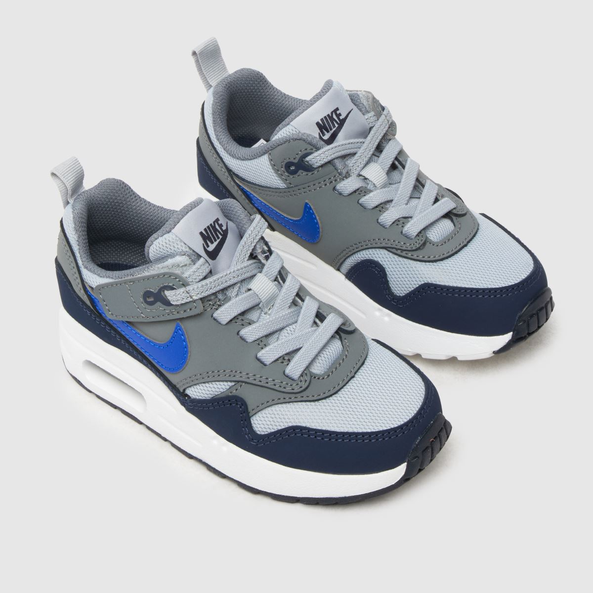 Nike grå multifärgade Air Max 1 easyon pojkar junior träningsskor