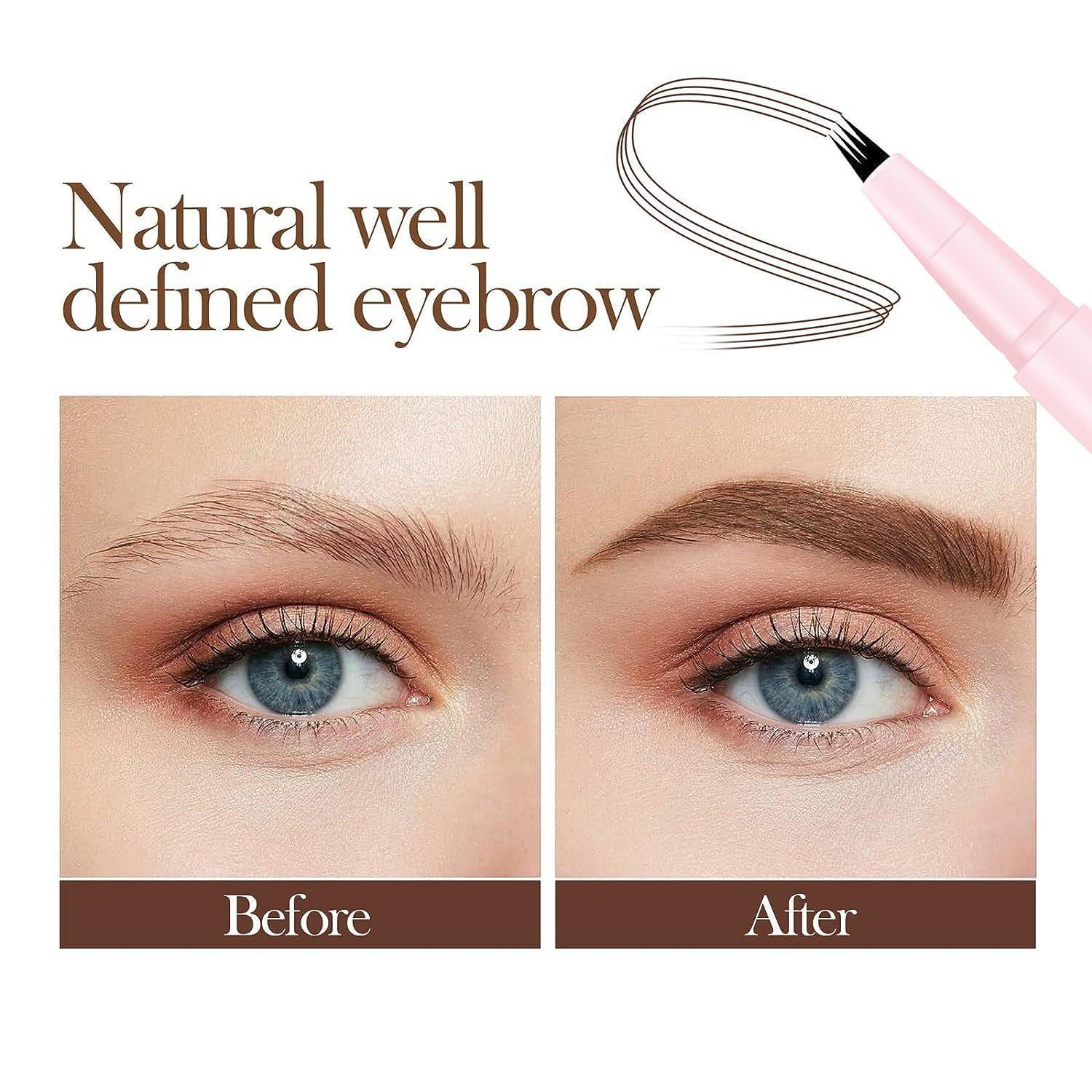 Haiaveng Augenbrauen-Stift Augenbrauenstift Wasserfest,Augenbrauenstift microblading effekt, Eyebrow Pencil mit Naturhaareffekt