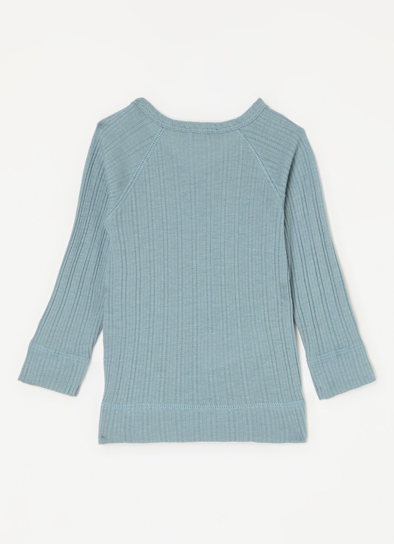 Cardigan înfășurat din amestec de bumbac organic cu nervuri MarMar COPENHAGEN Tut