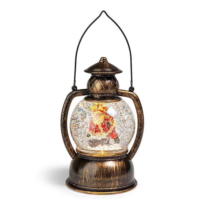 Home Lykt m/LED-lys vann og glitter